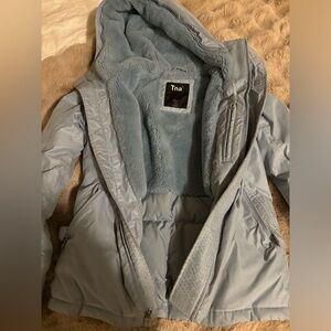 TNA Sky Blue Hooded Coat
